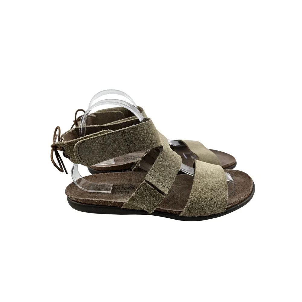 Naot Larissa Suede Gladiator Sandals Tan Khaki Womens 40 US 9-9.5 Israel Comfort